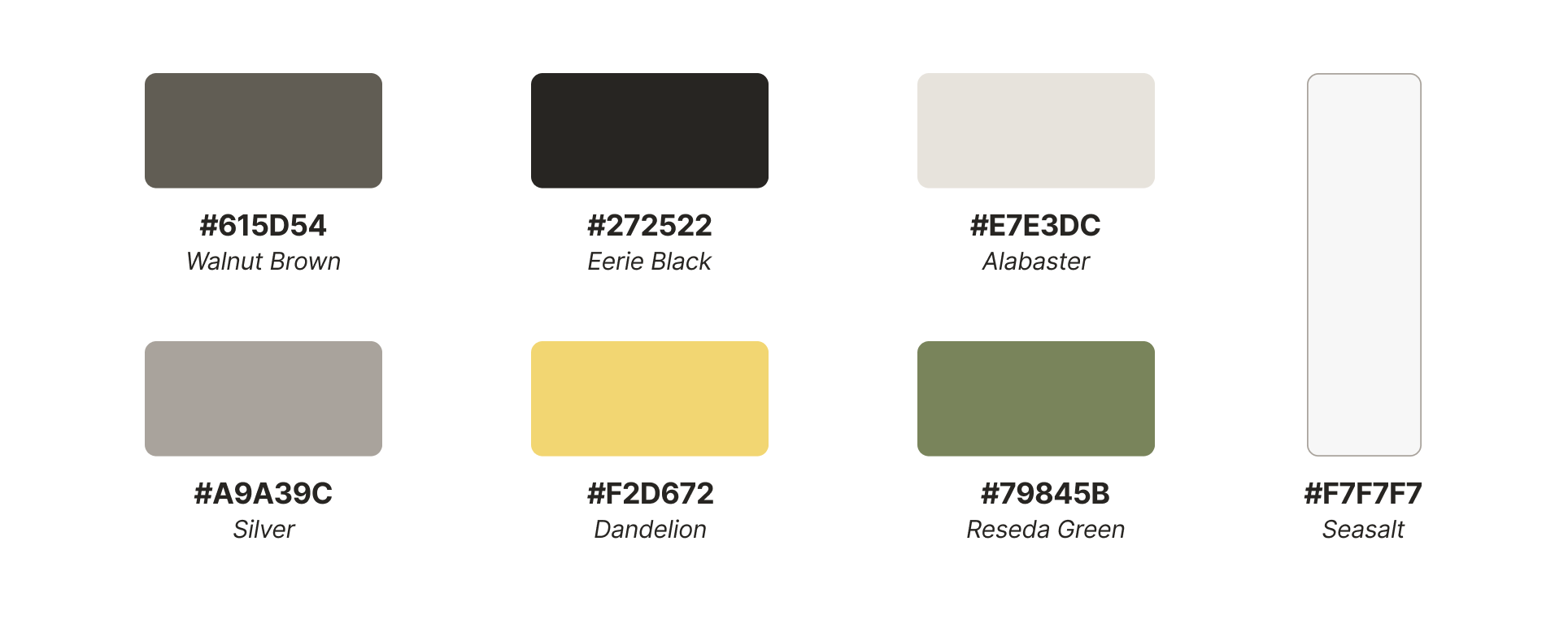 Color palette of the app still*
