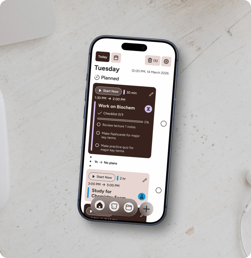 Phone showcasing the homepage of the app TOAST