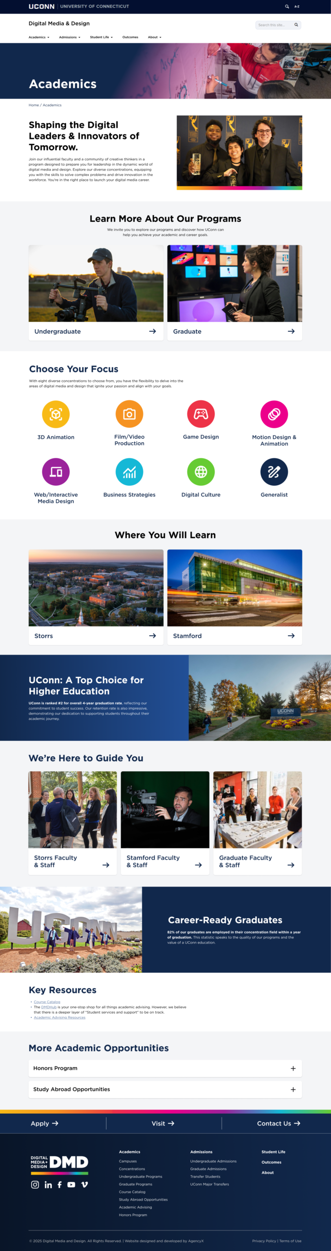 Academics page