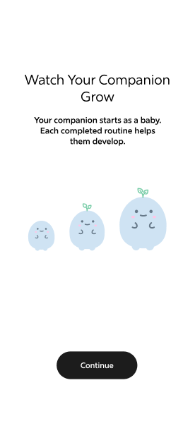 Companion growth journey screen