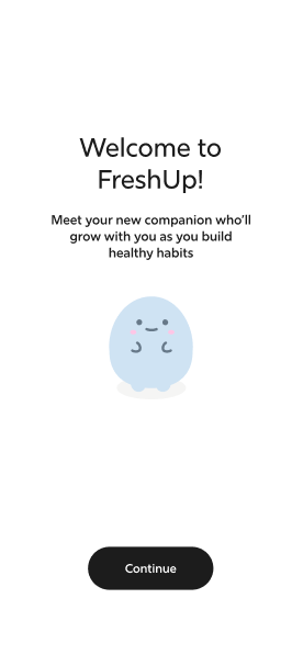 Welcome to freshup screen