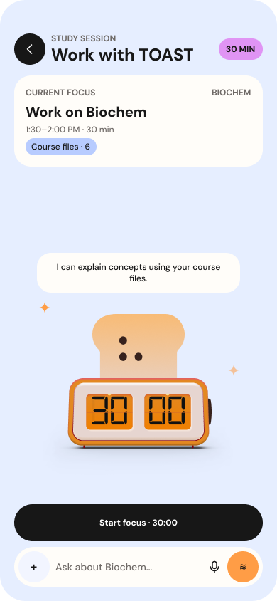 Study Session — Work with TOAST