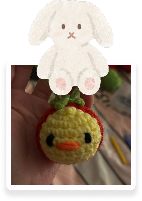 Crocheted a duck